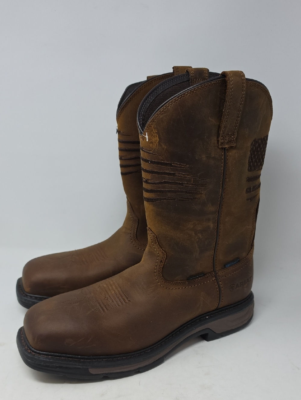 Ariat Men's WorkHog Patriot Waterproof Western Work Boots  Carbon Toe Size 13D